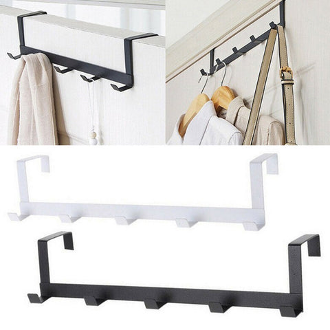 #20 Over The Door 5 Hooks Home Bathroom Organizer Rack Clothes Coat Hat Towel Hanger Housekeeping Organizers Hooks Up